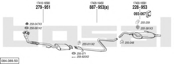 BOSAL 084.089.50 Exhaust System